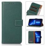 For iPhone 13 Pro Max Litchi Texture PU + TPU Horizontal Flip Leather Case with Holder & Card Slots & Wallet (Dark Green)
