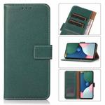 For iPhone 13 Litchi Texture PU + TPU Horizontal Flip Leather Case with Holder & Card Slots & Wallet(Dark Green)