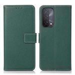 For OPPO A93 5G / A74 5G / A54 5G Litchi Texture PU + TPU Horizontal Flip Leather Case with Holder & Card Slots & Wallet(Dark Green)