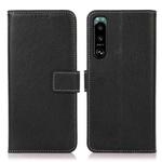 For Sony Xperia 5 III Litchi Texture PU + TPU Horizontal Flip Leather Case with Holder & Card Slots & Wallet(Black)
