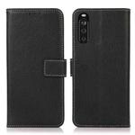 For Sony Xperia 10 III Litchi Texture PU + TPU Horizontal Flip Leather Case with Holder & Card Slots & Wallet(Black)