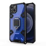 For iPhone 13 Space PC+TPU Ring Holder Protective Case(Blue)