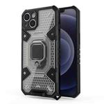 For iPhone 13 Space PC+TPU Ring Holder Protective Case(Grey)