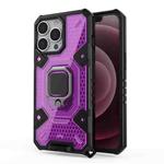 For iPhone 13 Pro Space PC+TPU Ring Holder Protective Case (Purple)