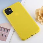 For iPhone 11 Candy Color Plastic Protective Case(Yellow)