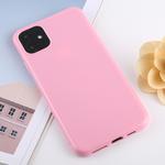 For iPhone 11 Candy Color Plastic Protective Case(Pink)