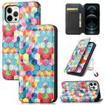 For iPhone 13 Pro Colorful Magnetic Horizontal Flip PU Leather Case with Holder & Card Slot & Wallet (Magic Space)