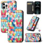 For iPhone 13 Pro Max Colorful Magnetic Horizontal Flip PU Leather Case with Holder & Card Slot & Wallet (Magic Space)