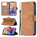 For iPhone 13 Longan Texture Horizontal Flip PU Leather Case with Holder & Card Slots & Wallet & Photo Frame(Brown)
