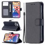 For iPhone 13 Longan Texture Horizontal Flip PU Leather Case with Holder & Card Slots & Wallet & Photo Frame(Black)