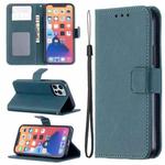 For iPhone 13 Pro Longan Texture Horizontal Flip PU Leather Case with Holder & Card Slots & Wallet & Photo Frame (Green)