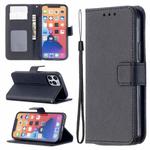 For iPhone 13 Pro Longan Texture Horizontal Flip PU Leather Case with Holder & Card Slots & Wallet & Photo Frame (Black)