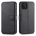 For iPhone 11 Pro Max AZNS Calf Texture Magnetic Horizontal Flip PU Leather Case with Holder & Card Slots & Photo Frame(Black)