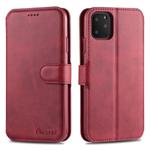 For iPhone 11 Pro Max AZNS Calf Texture Magnetic Horizontal Flip PU Leather Case with Holder & Card Slots & Photo Frame(Red)