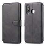 For Galaxy A60 / M40 AZNS Calf Texture Magnetic Horizontal Flip PU Leather Case with Holder & Card Slots & Photo Frame(Black)
