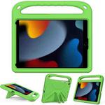 For iPad 10.2 2021 / 2020 / 2019 Handle Portable EVA Shockproof Protective Case with Triangle Holder(Green)