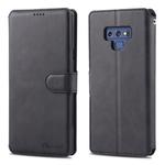 For  Galaxy Note 9 AZNS Calf Texture Magnetic Horizontal Flip PU Leather Case with Holder & Card Slots & Photo Frame(Black)