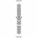 Butterfly Buckle Dual-tone Liquid Silicone Watch Band For Apple Watch Series 8&7 41mm / SE 2&6&SE&5&4 40mm / 3&2&1 38mm(White+Black)