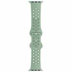 Butterfly Buckle Dual-tone Liquid Silicone Watch Band For Apple Watch Ultra 49mm / Series 8&7 45mm / SE 2&6&SE&5&4 44mm / 3&2&1 42mm(Cloudy Gray+Gray Green)