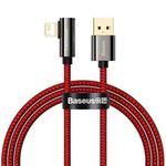 Baseus CACS000009 Legend Series 2.4A USB to 8 Pin Elbow Fast Charging Data Cable, Cable Length:1m(Red)