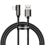 Baseus CALCS-01 Legend Series 2.4A USB to 8 Pin Elbow Fast Charging Data Cable, Cable Length:1m(Black)