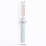 Metal Buckle Silicone Watch Band For Apple Watch Ultra 49mm / Series 8&7 45mm / SE 2&6&SE&5&4 44mm / 3&2&1 42mm(White+Colorful)