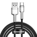 Baseus CAKF000201 Cafule Series 66W USB to USB-C / Type-C Metal Data Cable, Cable Length:2m(Black)