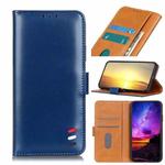 For Nokia C01 Core 3-Color Pearl Texture Magnetic Buckle Horizontal Flip PU Leather Case with Card Slots & Wallet & Holder(Blue)