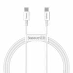 Baseus CATYS-B02 Superior Series 100W USB-C / Type-C to USB-C / Type-C Fast Charging Data Cable, Cable Length:1m(White)