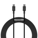 Baseus CATYS-C01 Superior Series 100W USB-C / Type-C to USB-C / Type-C Fast Charging Data Cable, Cable Length:2m(Black)