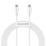Baseus CATYS-C02 Superior Series 100W USB-C / Type-C to USB-C / Type-C Fast Charging Data Cable, Cable Length:2m(White)