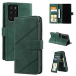 For Samsung Galaxy Note20 Ultra Skin Feel Business Horizontal Flip PU Leather Case with Holder & Multi-Card Slots & Wallet & Lanyard & Photo Frame(Green)