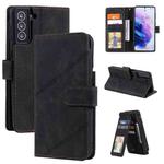 For Samsung Galaxy S21+ 5G Skin Feel Business Horizontal Flip PU Leather Case with Holder & Multi-Card Slots & Wallet & Lanyard & Photo Frame(Black)