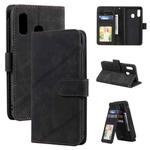 For Samsung Galaxy A20e Skin Feel Business Horizontal Flip PU Leather Case with Holder & Multi-Card Slots & Wallet & Lanyard & Photo Frame(Black)