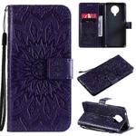 For Nokia 6.3 / G20 / G10 Sun Embossing Pattern Horizontal Flip Leather Case with Card Slot & Holder & Wallet & Lanyard(Purple)