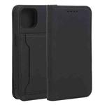 For iPhone 13 Strong Magnetism Shockproof Horizontal Flip Liquid Feel Leather Case with Holder & Card Slots & Wallet(Black)