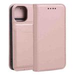 For iPhone 13 Strong Magnetism Shockproof Horizontal Flip Liquid Feel Leather Case with Holder & Card Slots & Wallet mini(Rose Gold)