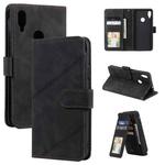 For Xiaomi Redmi Note 7 Skin Feel Business Horizontal Flip PU Leather Case with Holder & Multi-Card Slots & Wallet & Lanyard & Photo Frame(Black)