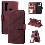 For Xiaomi Redmi Note 8 Skin Feel Business Horizontal Flip PU Leather Case with Holder & Multi-Card Slots & Wallet & Lanyard & Photo Frame(Red)