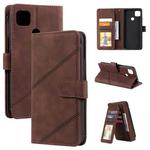 For Xiaomi Redmi 9C Skin Feel Business Horizontal Flip PU Leather Case with Holder & Multi-Card Slots & Wallet & Lanyard & Photo Frame(Brown)