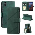 For Xiaomi Redmi 7A Skin Feel Business Horizontal Flip PU Leather Case with Holder & Multi-Card Slots & Wallet & Lanyard & Photo Frame(Green)