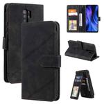 For Xiaomi Redmi 9 Skin Feel Business Horizontal Flip PU Leather Case with Holder & Multi-Card Slots & Wallet & Lanyard & Photo Frame(Black)