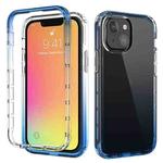 For iPhone 13 mini Shockproof High Transparency Two-color Gradual Change PC+TPU Candy Colors Protective Case (Blue)