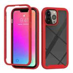 For iPhone 13 Pro Max Starry Sky Solid Color Series Shockproof PC + TPU Protective Case (Red)