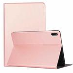 For Huawei MatePad 11 2021 Voltage Craft Texture TPU Horizontal Flip Protective Case with Holder(Rose Gold)