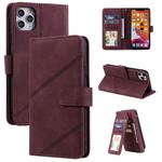 For iPhone 11 Skin Feel Business Horizontal Flip PU Leather Case with Holder & Multi-Card Slots & Wallet & Lanyard & Photo Frame (Red)
