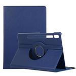 For Samsung Galaxy Tab S7 FE T730 Litchi Texture Horizontal Flip 360 Degrees Rotation Leather Case with Holder(Blue)