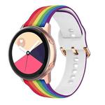 For Samsung Galaxy Watch 42mm Silicone Printing Watch Band(Rainbow)
