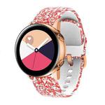 For Samsung Galaxy Watch 42mm Silicone Printing Watch Band(Red Maple Leaf)