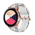 For Samsung Galaxy Watch 46mm Silicone Printing Watch Band(British Grid)
